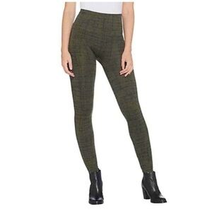 SPANX Olive Green Crosshatch Seamless Crop Shapewear Leggings Size S